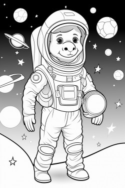 a camel in space in an astronaut suit
