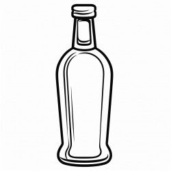 bottle of vodka on a leg