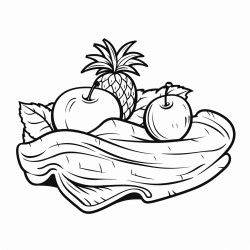 blanket with fruits