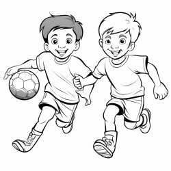 kids play handball