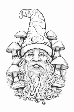fir tree mushroom baby gnome