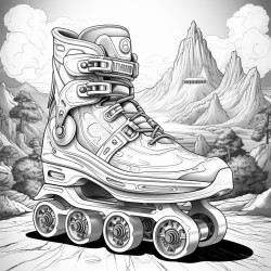 space with inline skates