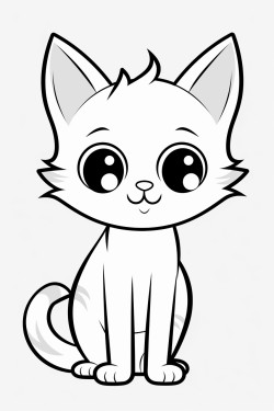 cat coloring page