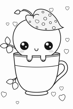 a cute kawaii in a cup