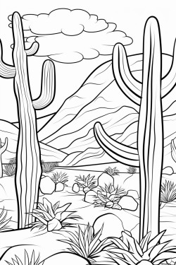 cacti in desert