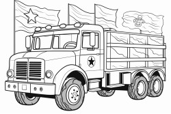 fire engine with flag