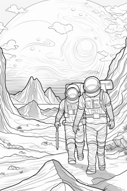 astronauts on planet mars