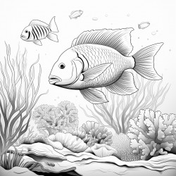 coral reef with fish