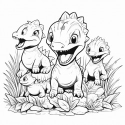 dinosaurios con escabadoras para ninos lindos