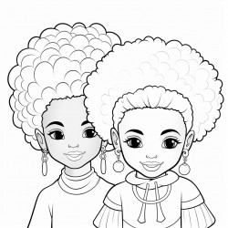 black girl with another puffs