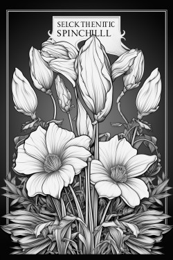 i would like to create an adult colouring book a image of the needles on the isle of wight  with an art deco botanical frame