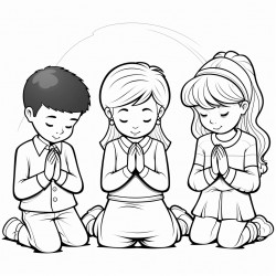 children praying