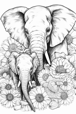 sunflowers and roses and elephants