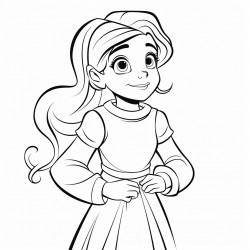 a young girl representing eve standing strong and looking hopeful