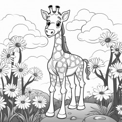 a giraffe in the garden