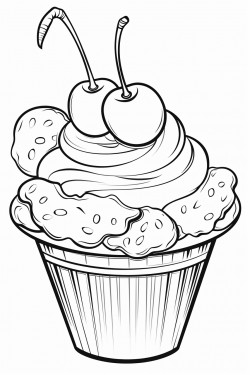 ice cream with cherry tops