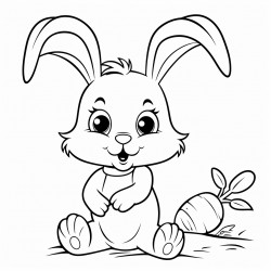 bunny with a big carrot