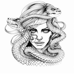 scary half human half snake