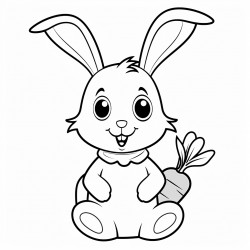 bunny with a big carrot