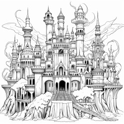 a fantasy fire castle