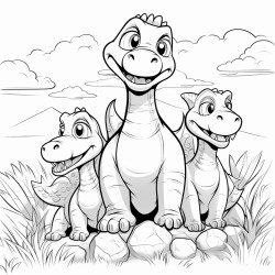 family cubs of dinosaurs