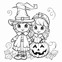 mily kotek na temat halloween z dyniami ktore sie smieja