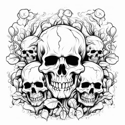 creepy dark skulls