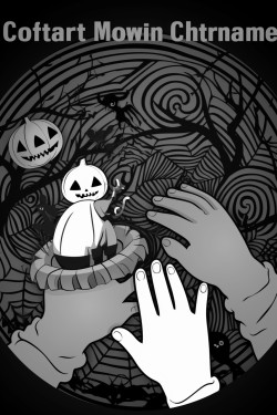 create a halloween theme coloring book cover for kids detailed colorful art no black shading no complex patterns distorted hands  distorted figures