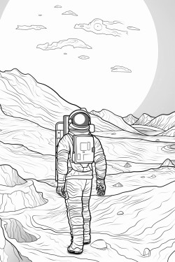 astronauts on planet mars