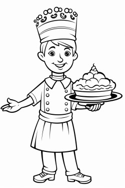un roi avec une couronne et un serviteur avec un tablier le dessin doit montrer quecelui qui veut devenir grand parmi vous sera votre serviteur