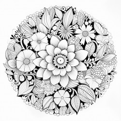 a mandala of flowers