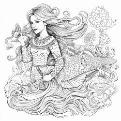 a mermaid and a sea witch