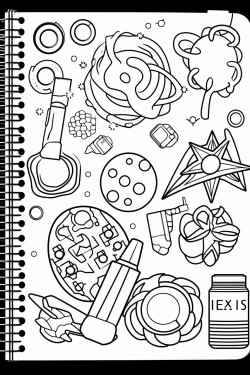 science themed notebook cover