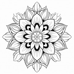 mandala flower coloring page
