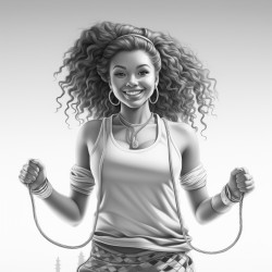 black girls jumping rope