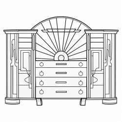 art deco dresser cupboard