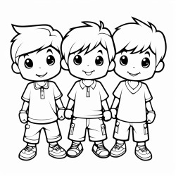 happy boy friends