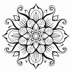 mandala flower coloring page