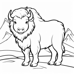 a cute icelandic bison