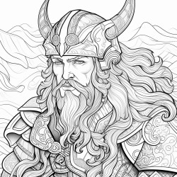 viking avec un drakar