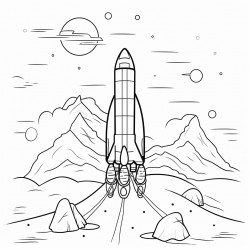 rocket on moon