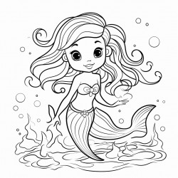 mermaid in the see