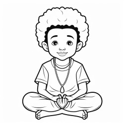 black boys meditating