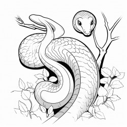 a snake on a tree