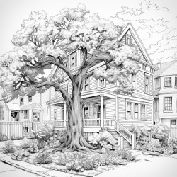 tree next to house