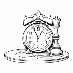 chess clock for kids coloring book