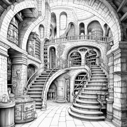 art deco wine cellar