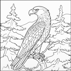 eagle and trees