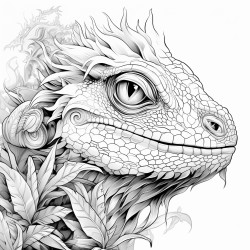 exotic creature with big eyes long eyelashes thick lips short hair