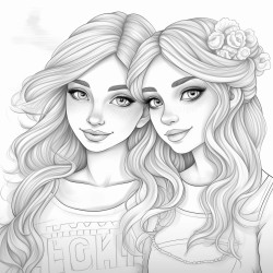 cute two girl best friends